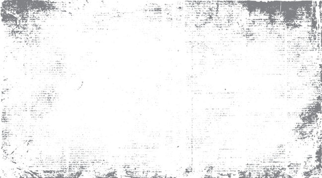 Faded grey textured newspaper print with scattered dots and dark smudges grunge background vintage