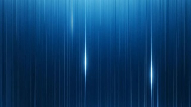 Abstract Blue Vertical Lines Background with Glowing Light Streaks