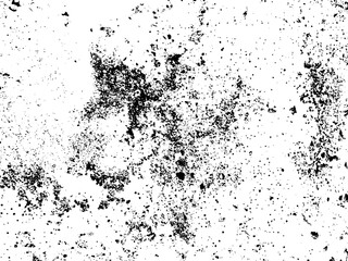 Obraz premium Vintage Old Dirty Black Texture Pattern on White Background Vector Distress. Grunge Metal Stone Wall Effect. Dust Dirt Scratch Overlay. Retro Graphic Design Frame. Grainy Concrete Texture Bg