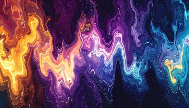 Tessuto cangiante con sfumature astratte multicolore