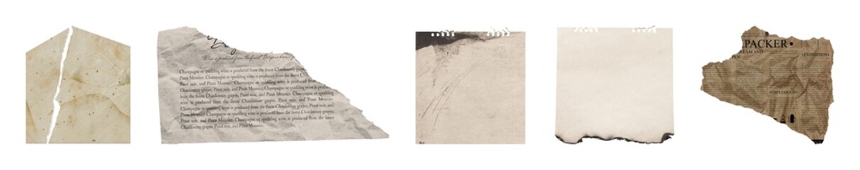 Obraz premium Vintage torn paper textures collection