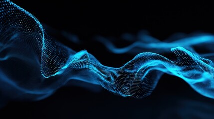 Fototapeta premium Abstract flowing digital wave