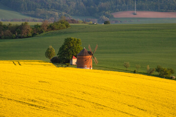 Gorgeous rural landscape with green sunny spring hills. South Moravia region, Czech Republic © erika8213