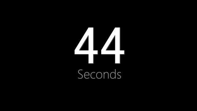 50 Seconds Countdown 3d 4k 