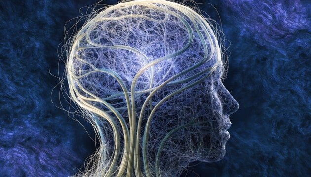 Human Brain Neural Network Illustration