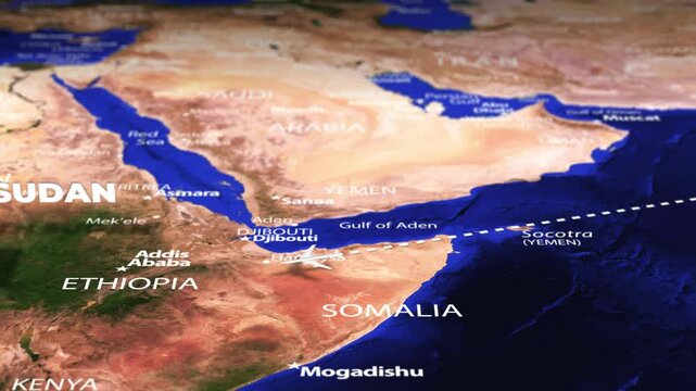 Flight From Mumbai INDIA to Juba SOUTH SUDAN ARMENIA with flag pins