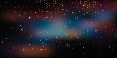 Obraz premium Star universe background, Stardust in deep universe, Milky way galaxy, Vector Illustration. Eps10