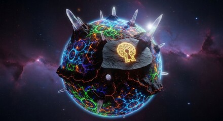 Abstract planet illustration