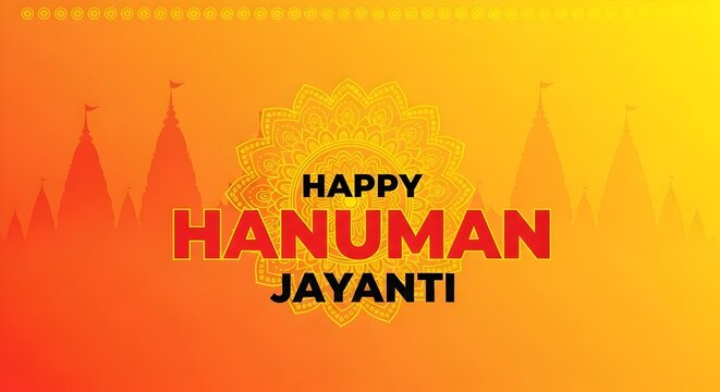 Hanuman jayanti celebration background with vector illustration