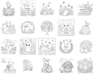 Cute Easter Animals Bundle: Vector Illustrations for Spring Designs