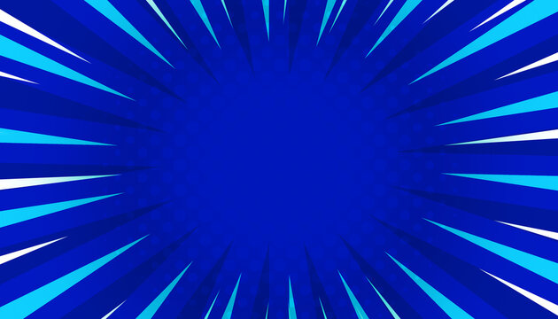 Blue sunbeam comic explosion modern abstract background