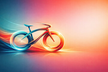 Fototapeta premium modern-bicycle-abstract-gradient-motion-design-background
