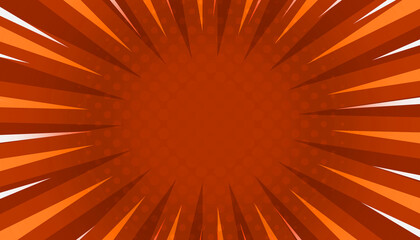 Orange sunbeam comic explosion modern abstract background © iPood