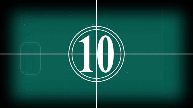 15 seconds old film countdown animation with white background. Countdown movie from 15 to 0 number. 4k footage video animation,Cinematic 15 Second Film Countdown in Black on White Background