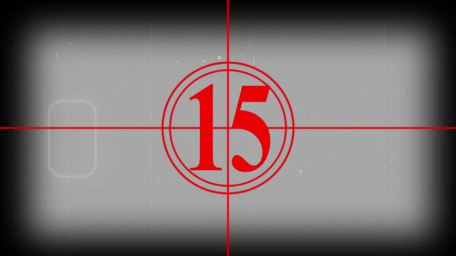 Old film strips countdown movie from 20 to 0 animation 4k,A retro film countdown animation showing number 20 to 0 number. 20 seconds vintage film countdown on faded grey background. Retro movie style 