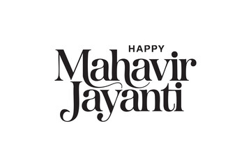 Happy Mahavir Jayanti Typography Design Vector © Jawarla