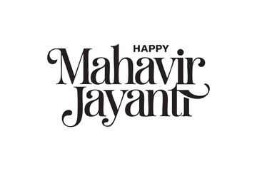 Happy Mahavir Jayanti Typography Design Vector © Jawarla
