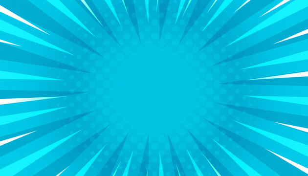 Blue sky sunbeam comic explosion modern abstract background