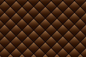 Fototapeta premium Brown Diamond Pattern Background Luxury Seamless Geometric Texture Vector