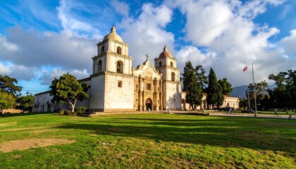 Fototapeta premium Spanish mission church facade