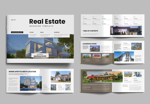 Modern Real Estate Property Magazine Template