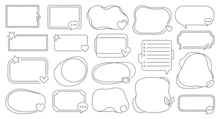 Obraz premium Collection of Decorative Hand Drawn Frames and Borders.