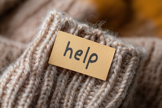 Soft Knitwear with Help Note Tag