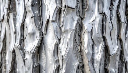 Silver grey tree bark texture closeup with natural abstract patterns