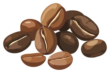 Naklejka premium PNG Coffee beans illustration art vegetable.