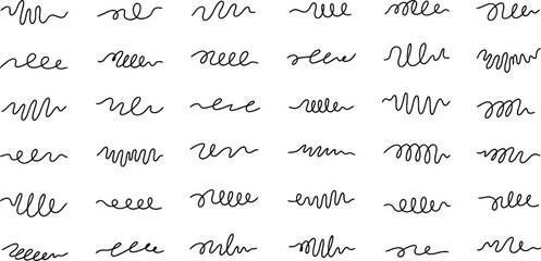Seamless pattern of elegant cursive signatures on white background