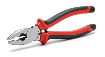 Obraz premium Red and black handled needle nose pliers.