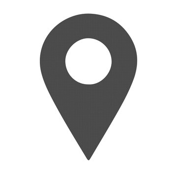 Map location pin navigation icon on transparent png background