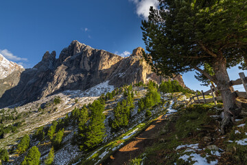 under the mountain peaks
