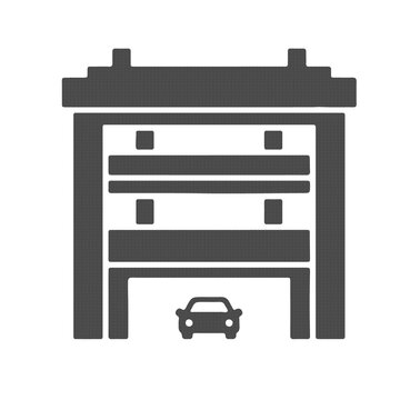 Parking garage building car parking icon on transparent png background