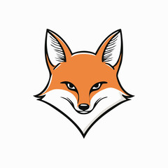 Obraz premium A cute young red fox cub, a wild vulpes vulpes mammal and predator, is depicted as a vector illustration isolated on a white background