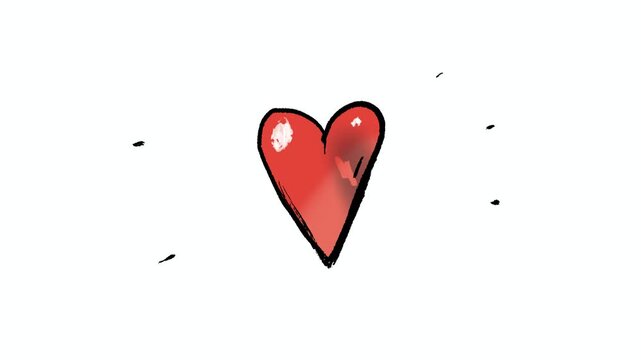 Heart beating. Seamless loop animation.