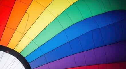 Obraz premium Vibrant rainbow patterned design multicolored arcs and lines for creative concepts