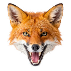 Obraz premium Fierce Fox Head with Intense Expression
