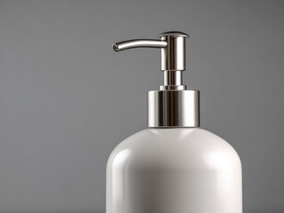 Fototapeta premium Soap Dispenser on Gray Background