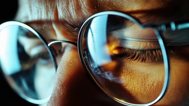 Sommelier closely evaluating red wine in dimly lit setting during an evening tasting event
