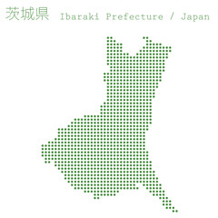 Obraz premium イラスト素材：日本地図 茨城県ベクターイラストマップ