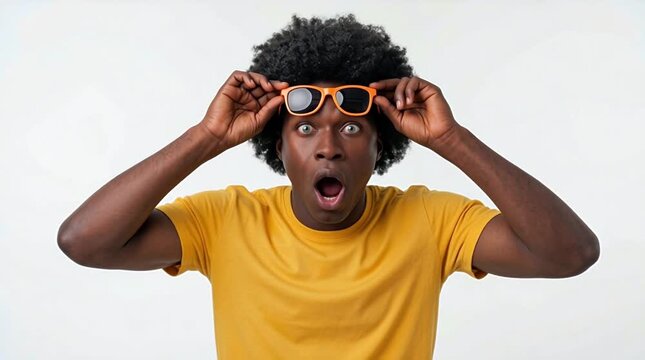 Joven con expresion de asombro con la boca abierta