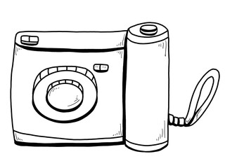 Compact Digital Camera Doodle, Modern Photography © aenaja