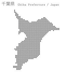 Obraz premium イラスト素材：日本地図 千葉県ベクターイラストマップ