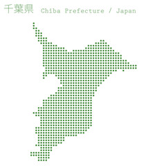 Fototapeta premium イラスト素材：日本地図 千葉県ベクターイラストマップ