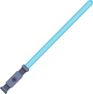 Blue laser sword weapon glowing light technology concept