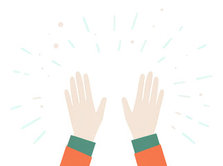 Fototapeta premium PNG Hands illustration clapping hands clapping.