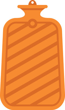 Orange rubber hot water bottle offering comforting heat therapy for aches and pains