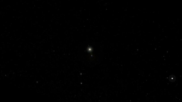 Rigel star and space. 3d animation