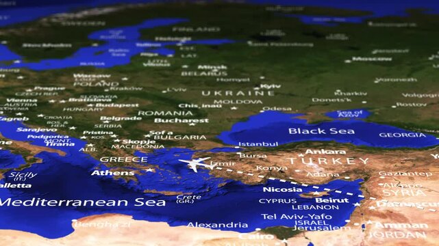 Flight From Mumbai INDIA to Paris FRANCE ARMENIA with flag pins